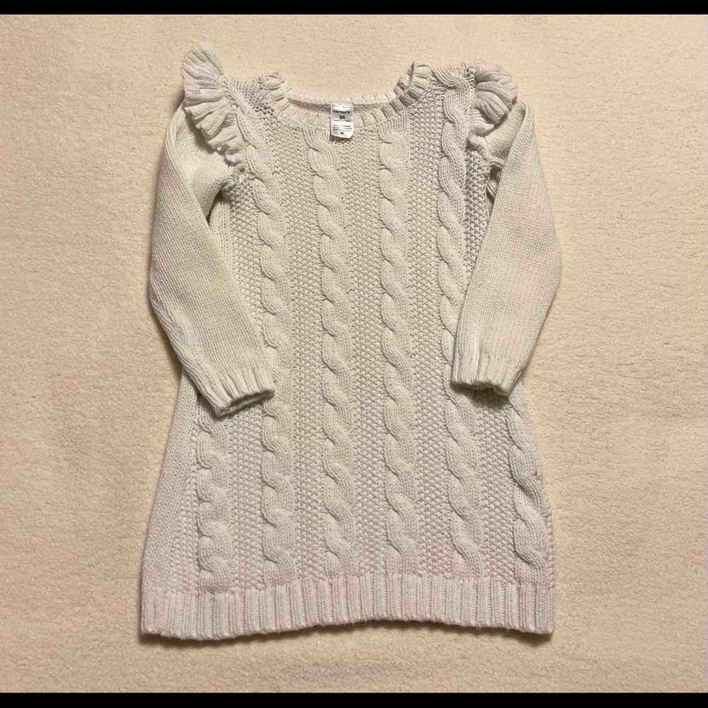 Carter’s 3T Cream Cable Sweater Dress